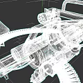 Heavy Machine Gun 3D Model With Ammunition Belt Barrel And Mount Design