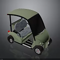 Light Green Small Electric Cart With Canopy Two Seats And Transparent Windshield
