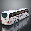 White Luxury LUXLINES Coach Bus With Large Windows And Modern Exterior Design