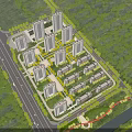 Modern High Rise Residential Buildings With Greenery Surroundings Roads And Park Areas