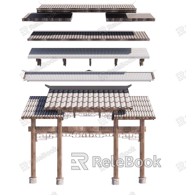 Chinese eaves model