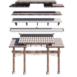Chinese eaves 3d model