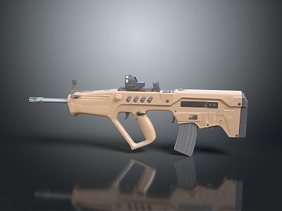 rifle semi-automatic rifle combat rifle battle rifle carbine war rifle attack rifle 3d model