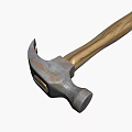 Sturdy Hardware Tools Hammer With Metal Head And Wooden Handle Design