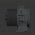 Industrial Mechanical Drum Component Featuring Metal Frame Holes And Lifting Rings
