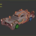 Self-made armed car modified car modified car chariot doomsday car self-made car self-made car modified car 3d model
