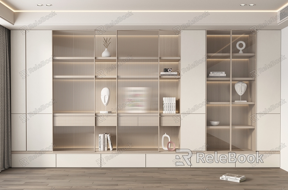 Modern Bookcase Cream Bookcase model