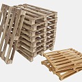 Modern pallet wooden frame 3d model