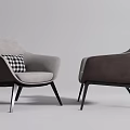 Modern single sofa 3d model