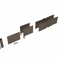 Wooden Wall Decor With Vertical Slats Light to Dark Brown Gradient Modern Minimalist Home Interior Natural Texture