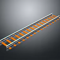 Railway Track Architectural Structure Featuring Steel Rails Wooden Sleepers And Fastening Components