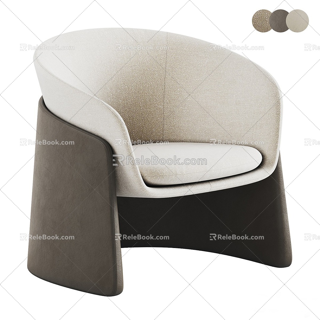 Modern Leisure Chair Single Chair Armchair Chair 3d model