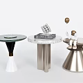 Light Luxury Round Table Side Table Corner Table Coffee Table Side Table Ornaments Spaceman Coffee Table Decorative Table 3d model