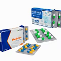 Medical Supplies Featuring Open Blister Packs And Different Colored Capsules