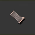 Stylish Smartwatch With Rose Gold Mesh Strap Square Dial Color Display And Time Indicators