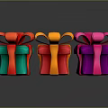 Assorted Color Gift Boxes With Large Decorative Bows For Home Use