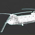 Black US Army Military Helicopter With Twin Rotor And Heavy Transport Design