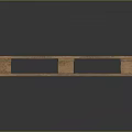 Rustic Wooden Pallet Structure With Sturdy Slats And Solid Support Base