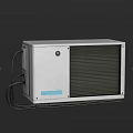White Air Conditioner Fan With Cooling Grille And Control Panel For Home Ventilation
