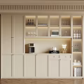 Modern Open Concept Kitchen Interior Design With Island Counter And Appliances 3d model