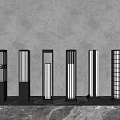 Modern Outdoor Lamps With Various Designs Metal Frame And Glass Shade