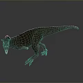 Realistic 3D Dinosaur Model With Standing Pose And Open Mouth Detailed Texture