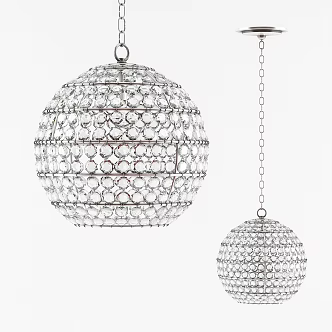 Vintage Chandelier Curry Company Rings 3d model