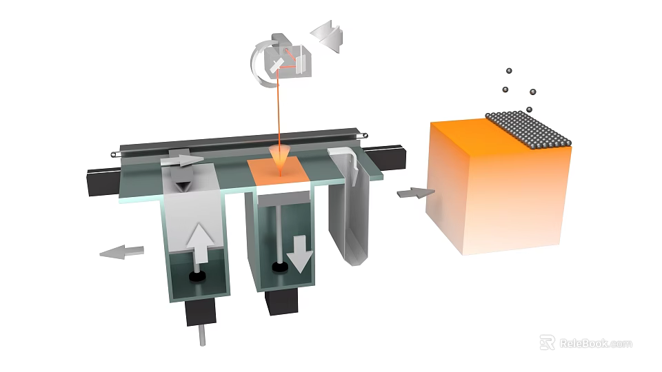 High Precision Industrial Equipment With Robotic Arm For Automated Metal Component Processing 3d model