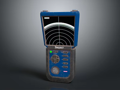 Stalker Blue Handheld Device With Radar Screen Buttons And Speaker 3d model