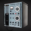 Vintage Metal Communication Control Panel With Telephone Handset Dials And Buttons 3d model