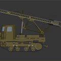 Military Green Tracked Engineering Tank Vehicle With Large Top Metal Structure