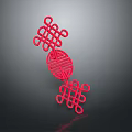 Traditional Red Chinese Knot Decorative Home Living Accessory With Intricate Knot Pattern And Circular Design