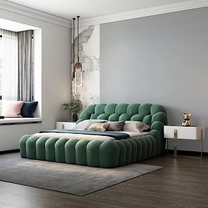 Modern Double Bed 3d model