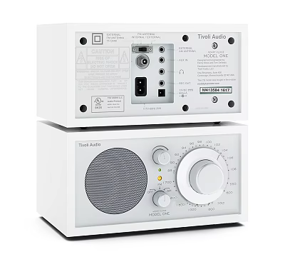 Tivoli Audio Model One White Headphone Speaker With Classic Design And Knob Controls 3d model