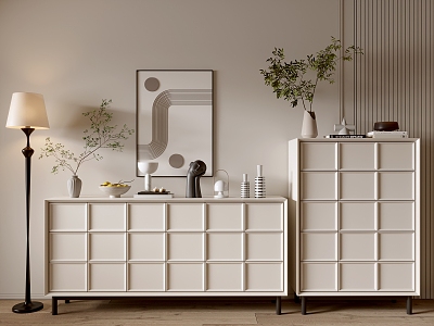 Cream Style Cabinet Whole Cabinet Sideboard Cabinet Balcony Cabinet Locker Entrance Cabinet model