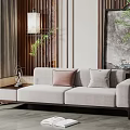 New Chinese-style double sofa 3d model