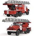 modern fire truck 3d model