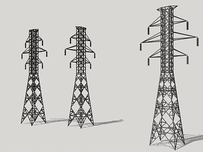 modern electric tower 3d model