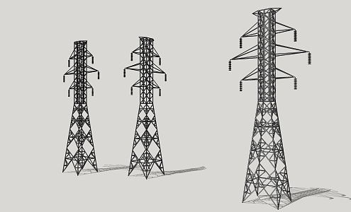 modern electric tower 3d model