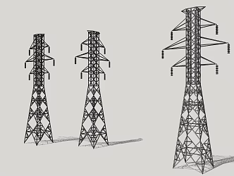 modern electric tower 3d model