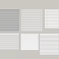 Stylish Gray and White Blinds Collection with Different Patterns for Interior 3d model