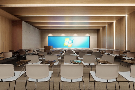 Modern multi-functional meeting room 3d model