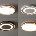 Modern Round Ceiling Lights With Soft Glow And Varied Design Styles 3d model
