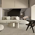 Modern Loft Living Room With Minimalist Style And Furniture
