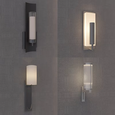 Modern Wall Lamps With Glass Shade And Contemporary Design For Indoor Lighting 3d model