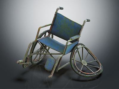 Industrial LOFT Wheelchair Broken Wheelchair Bad Wheelchair model