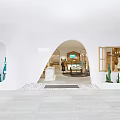 YAZAN Specialty Store Interior With Arched Entrance Display Shelves And Windows