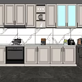 Modern Open Kitchen Interior Design With Island Counter Marble Cabinets And Appliances