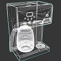 White And Black Coffee Maker With Black Pot And Control Panel As Kitchen Appliance