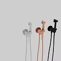 Sleek Modern Chrome Shower Faucet With Temperature Control And Handheld Hose